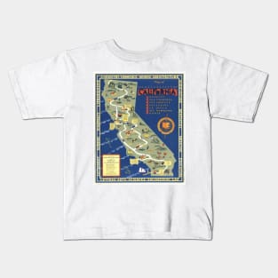 CALIFORNIA University map MAP Berkeley dorm decor graduate Kids T-Shirt